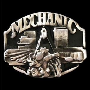 Belt Buckle Car Mechanic Profession Garage Engine Motor Mechanics Belts Buckles