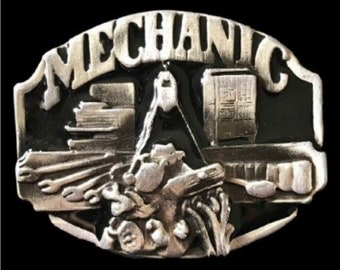Belt Buckle Car Mechanic Profession Garage Engine Motor Mechanics Belts Buckles