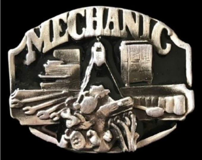 Belt Buckle Car Mechanic Profession Garage Engine Motor Mechanics Belts Buckles