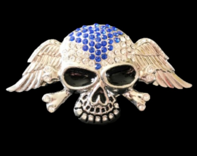 Belt Buckle Jolly Roger Pirate Flag Rhinestone Skulls Wings Crossbones Belts Buckles