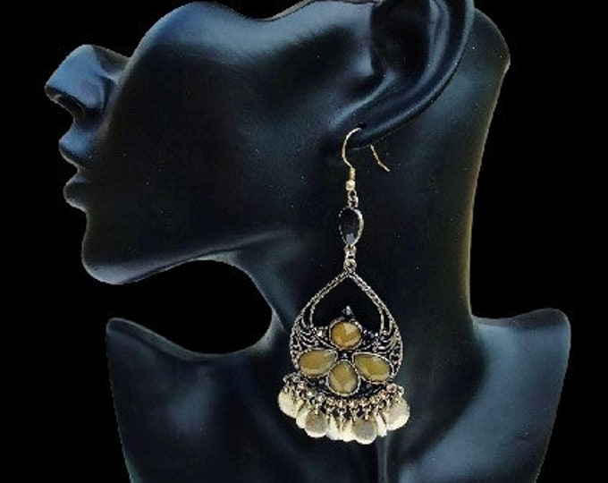 Beige Fashion Dangle Woman Ladies Earrings Jewelry Boucle D'oreille