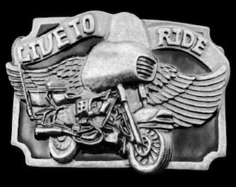 Motorcycle Belt Buckle Bikers Live To Ride Chopper Motorcycles Belts Buckles