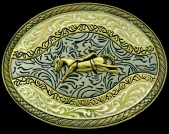 Belt Buckle Horse Equestrian Sports Western Fashion Horses Equestrians Buckles