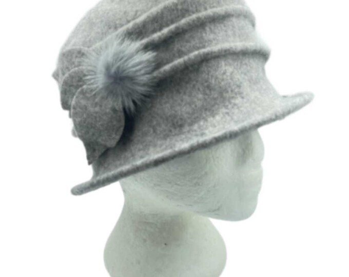 Women's Vintage Gatsby Style Wool Bucket Cloche Beanies Beret Winter Hats