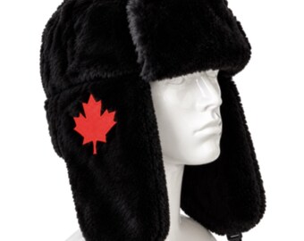 White Mapleleaf Women's Faux Fur Trapper Hats Bomber Russian Trooper Fur Ear Flap