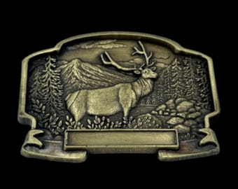 Canada Elk Belt Buckle Moose Deer Canadian Hunter Season Sports