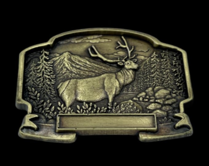 Canada Elk Belt Buckle Moose Deer Canadian Hunter Season Sports