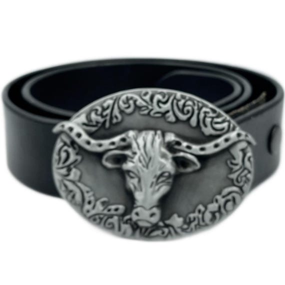 WANGCL Cintura In Pelle Con Fibbia In Stile Western, Stile Cowboy - Foto 3