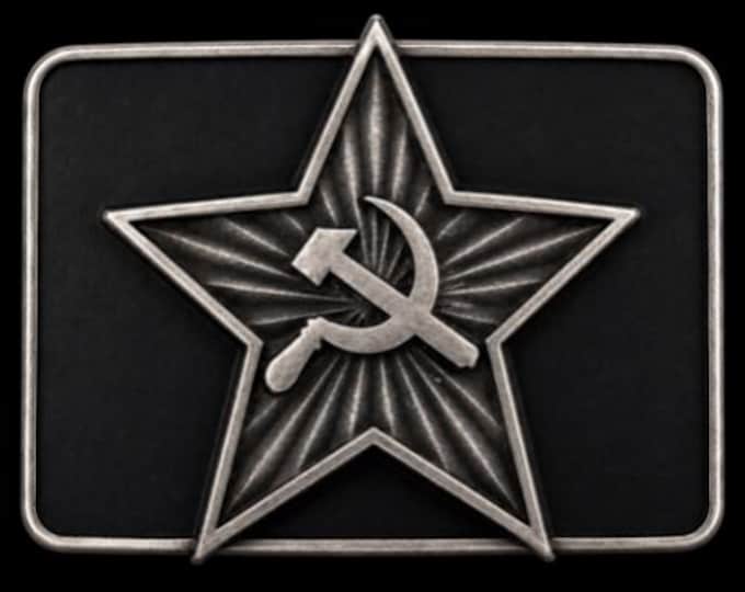 Russia USSR Russian Soviet Union CCCP Flag Belt Buckles