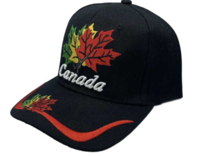 Embroidered Colourful Maple Leaf Canada Baseball Cap Sun Trucker Hat
