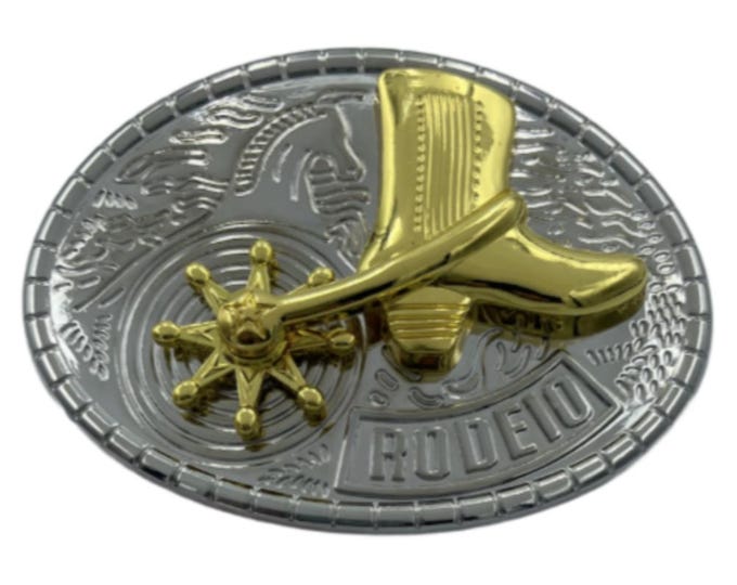 Cool Western Cowboy Boot Rodeo Spinning Spur Belt Buckle Boucle De Ceinture