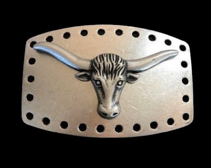 Longhorns Texas Western Bull Rodeo Cowboy Belt Buckle Buckles