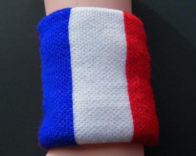 France Flag Tennis Wristband French Sports Wristbands