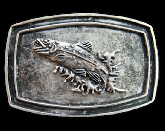 Belt Buckle Fish Fishing Lake Sport Trout Bass Fisherman Gear Belt Buckles