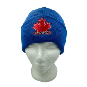 Winter Toque Beanie Hat Canada Canadian Maple Leaf Flag Toques Tuque Hats