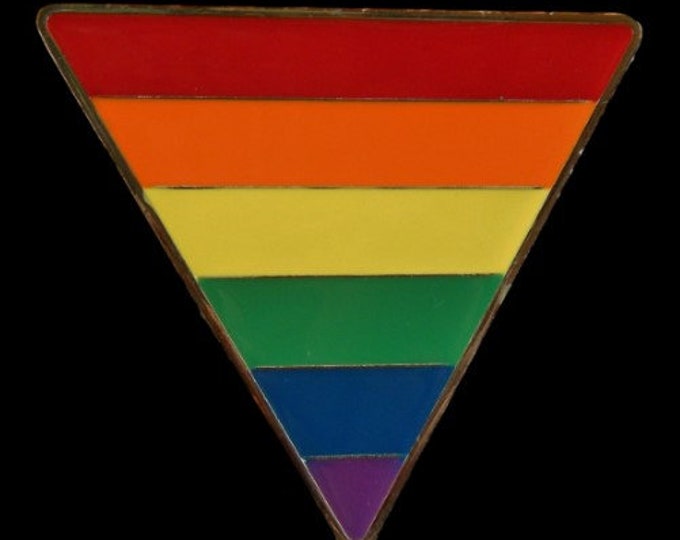 LGBTQ Rainbow Pride Gay Lesbian Flag Triangle Cool Belt Buckle