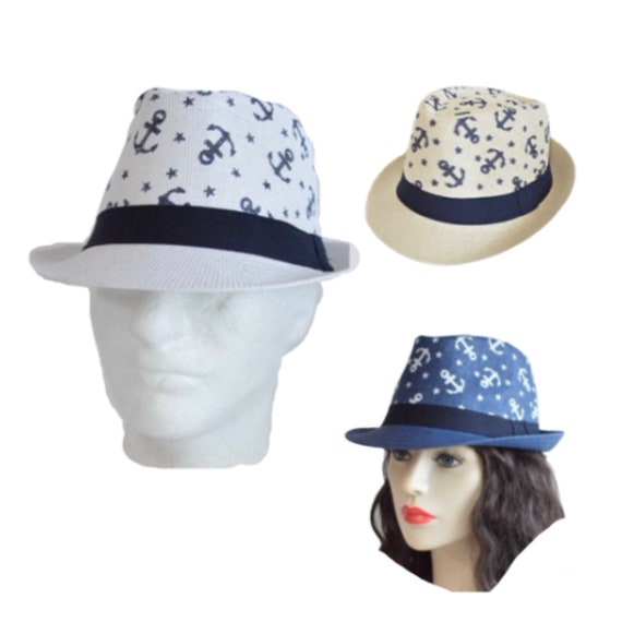 Summer Straw Fedora Hat Trilby Cuban Sun Stripe Cap Panama Short Brim Floral Hat