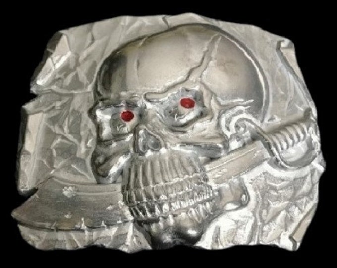 Pirate Skull Sword Human Skeleton Skulls Bones Belt Buckle Buckles