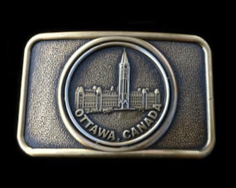 Belt Buckle Canada Parliament Ottawa Canadian Buckles