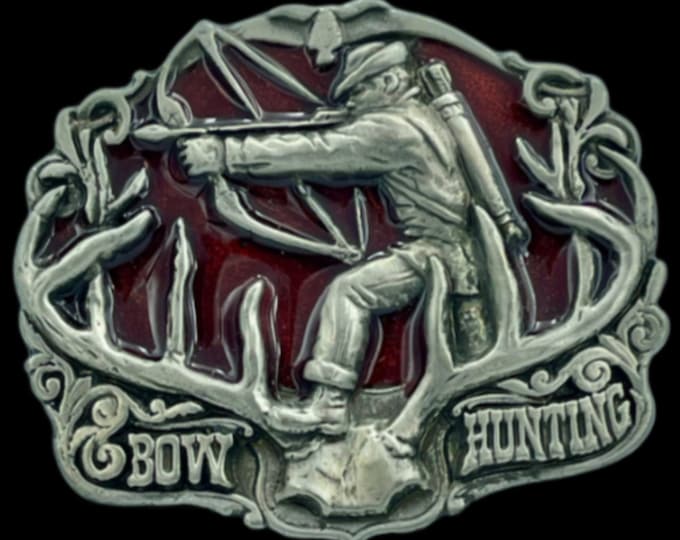 Belt Buckle Bow Arrow Hunter Deer Hunting Game Buckles Belts