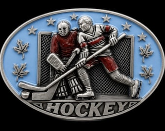 Hockey's Goalie Belt Buckle Ice Hockey Canada National Sport Buckles Belts