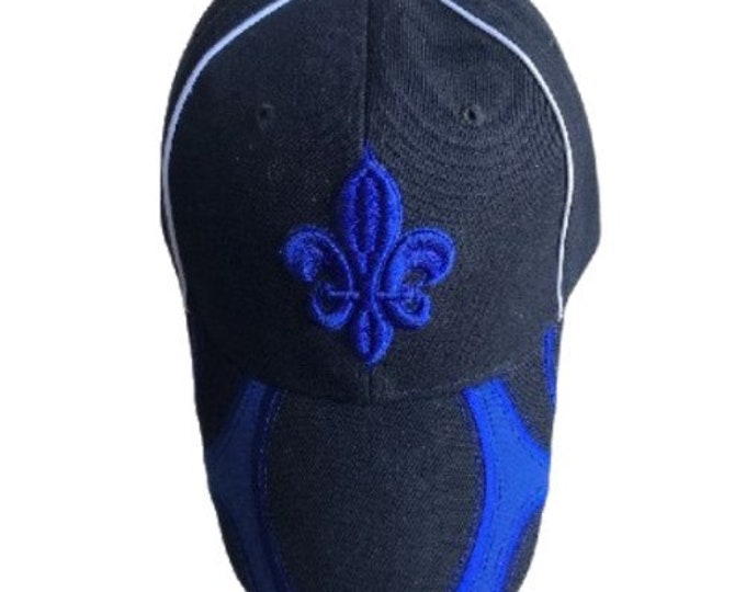 Quebec Flag Canada Fleur De Lys Hat Cap Baseball Black Chapeau Casquette