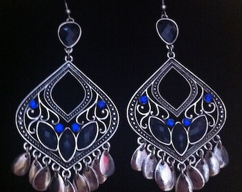 Blue Fashion Dangle Women's Ladies Chandelier Fashion Jewelry Earrings