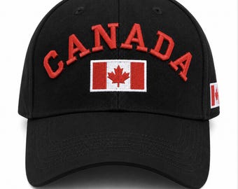 Canada Flag Soccer Baseball Hat Cap Red Mapleleaf Hats