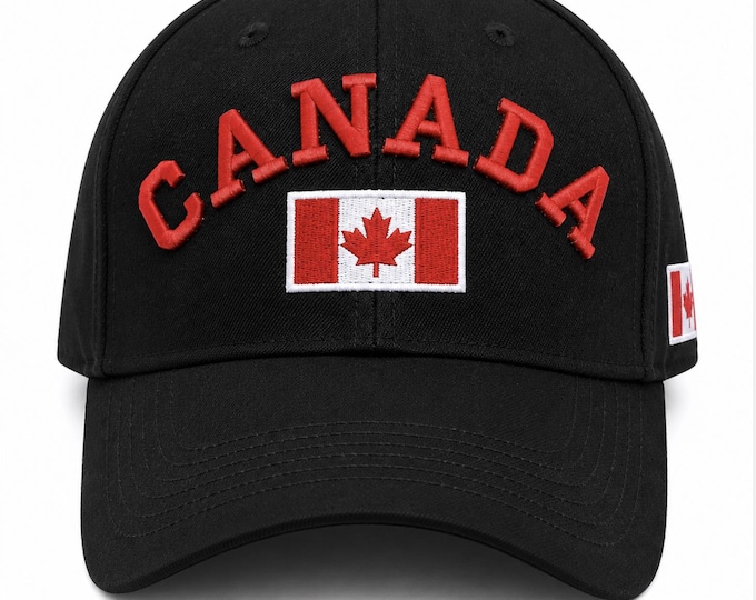 Canada Flag Soccer Baseball Hat Cap Red Mapleleaf Hats