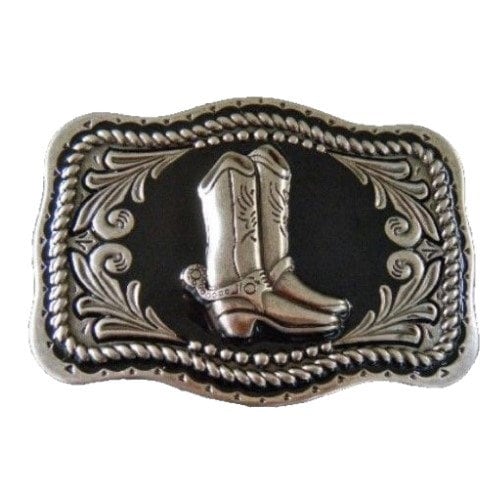 Buckle belt boots top