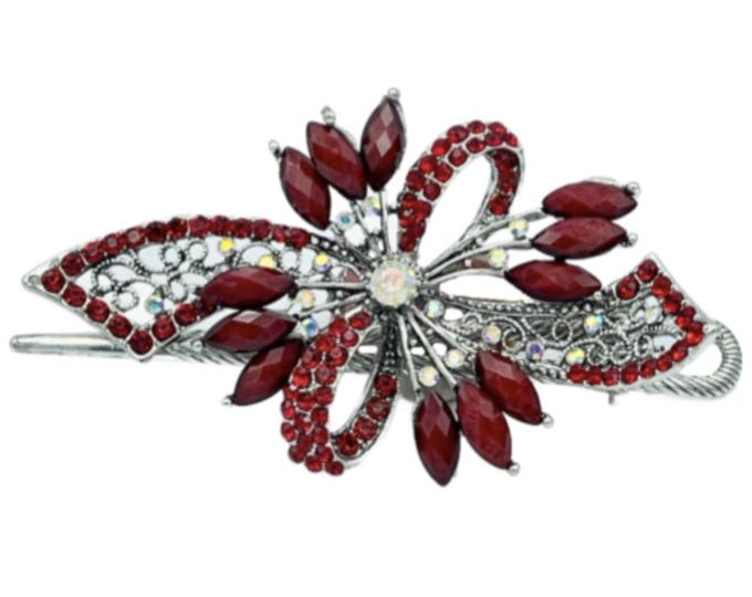 Colorful Rhinestones Crystal Hair Barrette Metal Hair Claws Clip