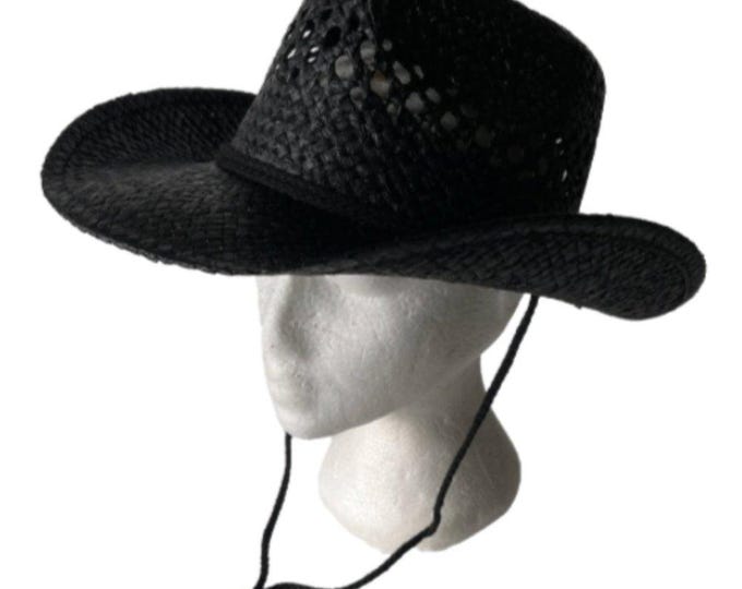Paper Straw Cowboy Hat Men Women Western Cowgirl Summer Hats