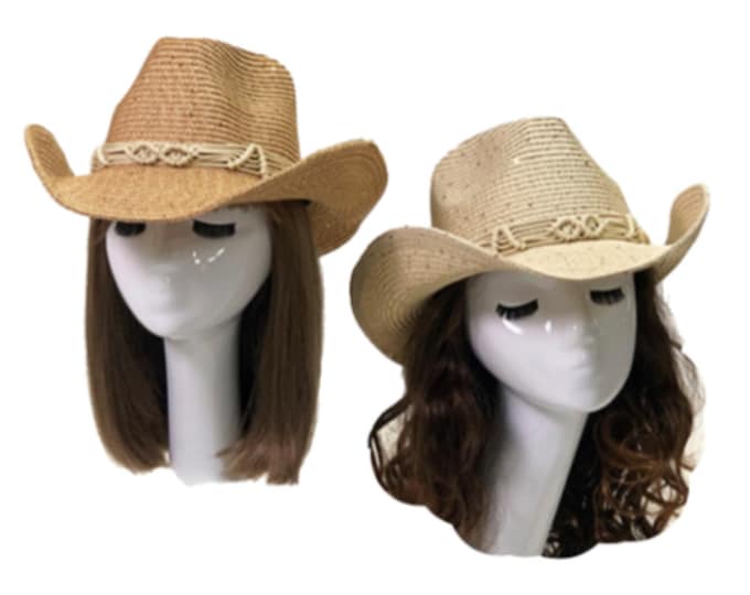 Straw Hat Summer Outdoor Men Women Western Cowboy Breathable Hats