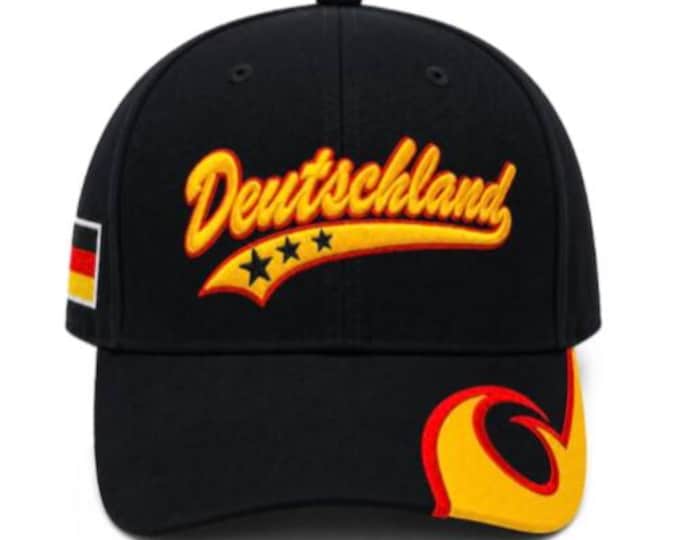 Deutschland Germany German Country Flag Sports Fan Baseball Soccer Team Cap Hat
