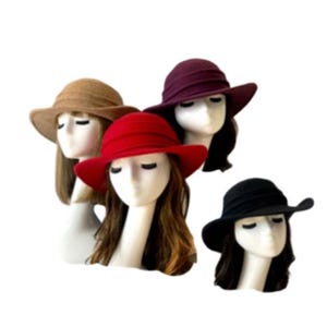 Women&#39;s 1920s Winter 100% Wool Gatsby Beret Beanie Cloche Bucket Hats