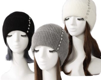 Rhinestone Women's Beanie Beret Ski Cap Winter Fashion Hat