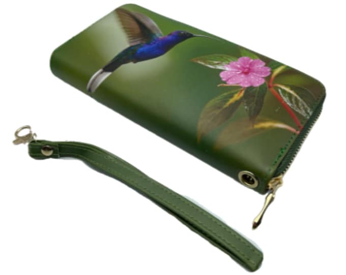 Hummingbird Fashion Women's Zipper Clutch Wristlet Wallet