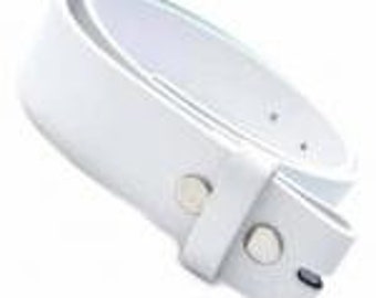 Belts Snap-On Genuine White Leather Belt Size Small 32/34