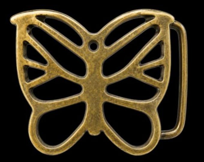Butterfly Solid Brass Butterflies Belt Buckle Buckles