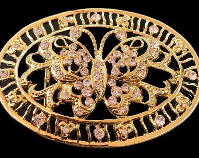 Rhinestone Belt Buckle Butterfly Insects Rhinestone Buckles