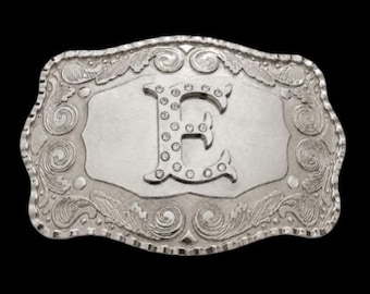 Letter E Initial Monogram Name Initials Letters Alphabet Belt Buckles