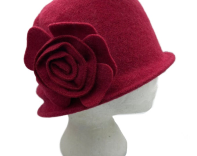 Women's Vintage Gatsby Style Wool Bucket Cloche Beanies Beret Winter Hats