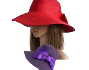 Women's Paper Beach Hat Sun Protection Summer Straw Caps Fashion Sun Cover