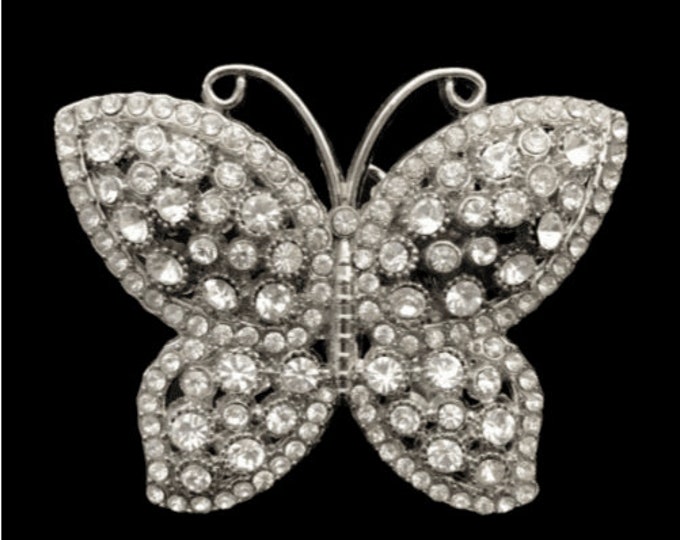 Belt Buckle Butterfly Rhinestones Butterflies Buckles