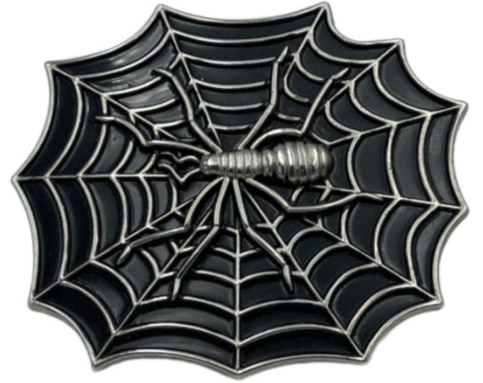 Western Style 3D Skull Spider Spiderweb Belt Buckle Belts Buckles