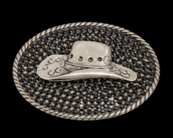 Western Silver Cowboy Cowgirl Rodeo Hat Belt Buckles Boucle de Ceinture