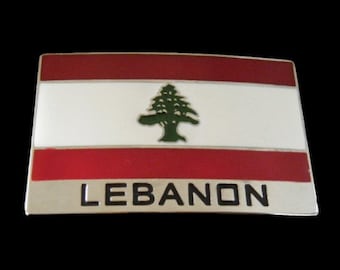 LEBANON LEBANESE FLAG middle east new belt buckle