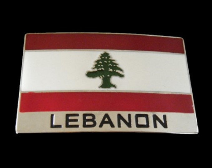 Lebanon Middle East Lebanese National Flag Belt Buckle