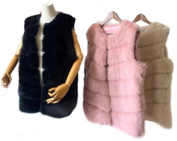 Vest Faux Fur Sleeveless Jackets Women's Furry Outwear Winter Fashion