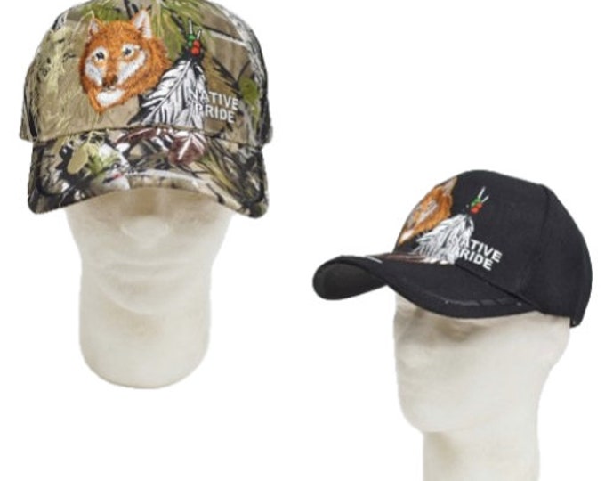 Native Pride American Dreamcatcher Indian wolf Embroidered Cap Hat